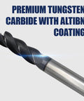 Six Piece Carbide Square End Mill Set Including 1/8 In, 3/16 In, 1/4 In, 5/16 In And 3/8 In Sizes, Four Flute TIALN Coated CNC Mill Bits For Steel