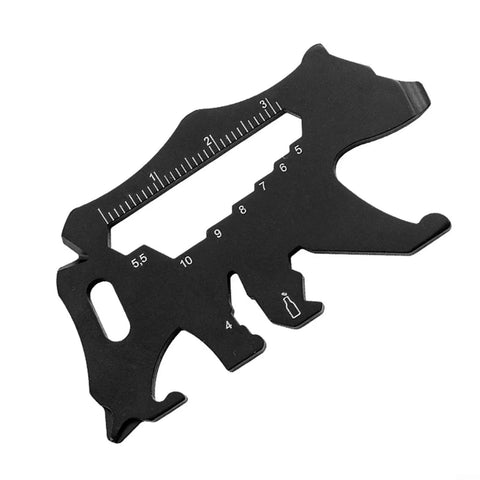 Compact Stainless Steel Multitool Keychain With Bottle Opener And Screwdriver Ruler for hiking camping travel and everyday carry