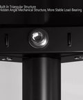 Close-up of Five Tier Carbon Steel Storage Rack With Smooth Rolling Wheels Heavy Duty Metal Shelving Unit Extra Thick Frame showcasing triangular structure.