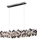 Slick Postmodern Led Pendant Lamp Bringing That Sick Dining Room Vibe With A Minimalist Modern Chandelier Design, featuring hexagonal chrome steel design.