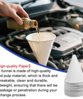 Disposable Paper Oil Funnels For Cars No Spill No Mess Oil Change Cone Dispenser Portable Auto Fluids Transfer in use