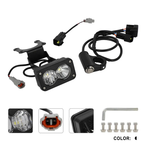20W Electric Dirt Bike Headlight 6000K 6500K White LED Headlamp Kit For Sting R MX3 MX4 MX5 Tuttio Eride E Ride With Direct Fit Harness And Adapter For Beefed Up Bright Beam And Easy Install