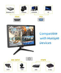 18.5 Inch CCTV Monitor 16 By 9 Screen for Home Security All Day Everyday 24 Seven Operation With HDMI VGA BNC YPbPr Audio In Out