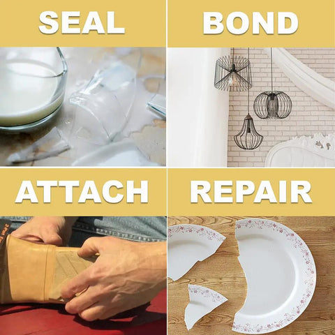 Rock Solid Clear Epoxy Adhesive Liquid With 50 Milliliter Syringe Cartridge for sealing, bonding, attaching, and repairing materials.