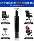Beefy 5.5 Inch Short Office Chair Cylinder Replacement with chairs showing universal fit design