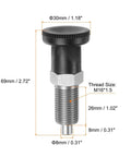Top Tier Push Fit Ball Nose Spring Plunger Forged From Heavy Duty Stainless Steel With M16x1.5 Threads, 1.02 Inch Stroke
