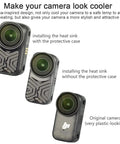 Aluminum Heatsink For DJI Osmo Nano Camera Cooler With Thermal Pad And Groove Fin Design Microphone And Indicator Light Holes Reserved installed on camera