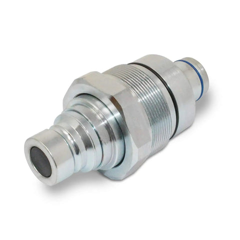 V1311 77140 Replacement Hydraulic Male Flat Face Quick Coupler For Kubota Skid Steer Cartridge Manifold, metal, side view