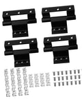 Heavy Duty Aluminum Window Hinge Casement Hardware For Home Decor Accessories Delivers Smooth Operation And Quick Installation In Tight Spaces Built To Last And Great For DIY Projects And Contractors. Four black aluminum casement hinges with screws.