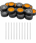 Twenty Piece Toy Wheel Set With 2mm Shaft Holes For DIY RC Cars Trucks Helicopters And Robots Rubber Tire Wheels With Axles