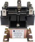 Heavy Duty DPDT Relay For HVAC Fan Control, 208-240V Coil, front view, black casing, metal connectors
