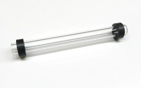 Beefy 6 Inch Glass Sight Tube For Boiler And Steamer Replacement With Rubber Washers Clear Sight Glass 6 In Length 5/8 In OD 3/8 In ID