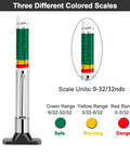 Go To Tire Tread Depth Gauge Set Color Coded For Quick Read In One Thirty Second Inch Increments Pack Of Two Reusable Sturdy Tool For Car Maintenance And Tire Health, 3.35-inch gauge with colored 1/32 scale