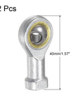 M6 Female Rod End Bearing Set, 2 Pack With Left And Right Hand Threads, Includes Jam Nuts, Grade 45 Steel Bodies And Hardened Bearing Steel Balls For Smooth, Flexible Motion In Mechanical Assemblies. 40mm rod end bearing, 2 pcs