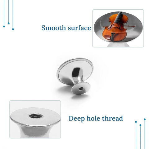 Chic 2 Pack Stainless Steel Cello Model Kit Cabinet Knobs With Heavy Duty Screws For Kitchen Cabinets And Dressers Stylish Single Hole Design, smooth surface