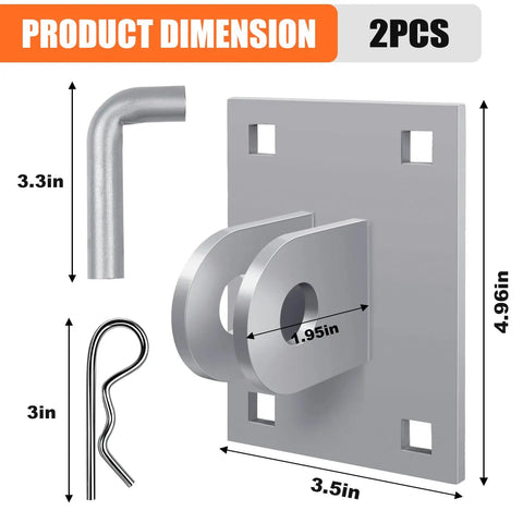 Beefed Up Heavy Duty Floating Dock Hardware Kit With Marine Grade Galvanized Steel T Style Corner Brackets 4x4 Inch Backer Plate Male