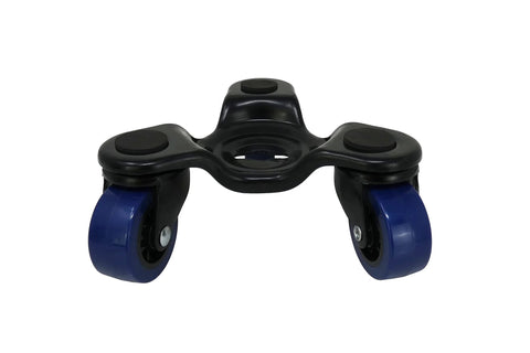 Tri Dolly 250 Lb Capacity 360 Degree Swivel Furniture Moving Dolly with Blue TPU Tread and Cushioned Corner Supports, front view