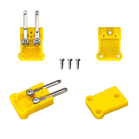 K Type Thermocouple Probe Handheld Temperature Sensor Stainless Steel Tip Built To Last In Harsh Environments High Temperature Range Minus 50 To 400 C Easy To Clean Workhorse For Industrial And Lab Use TP15, yellow connector parts