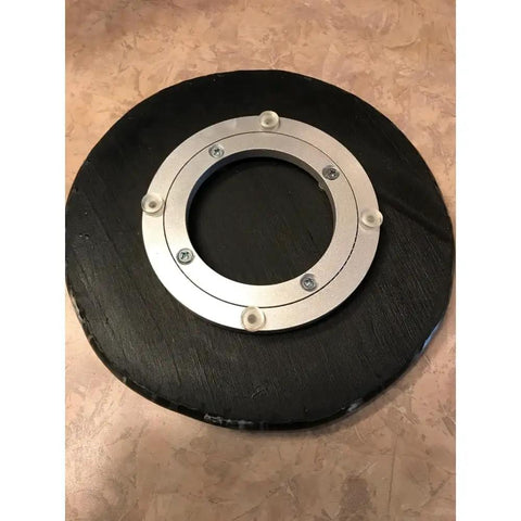 Underside view of 9.5 Inch Resin Marble Lazy Susan With Smooth 360 Degree Rotation For Kitchen Countertop And Dining Table