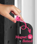 Flamingo Magnetic Door Hinge Heads Set 6 Fun Miniature Decorative Toppers for Doors and Metal Surfaces Quirky Cottage Style Home Decor
