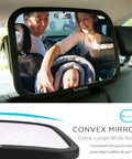 Two-Pack Baby Car Mirror For Rear-Facing Infants, Must-Have Shake-Proof Shatterproof, showing family view, easy install.
