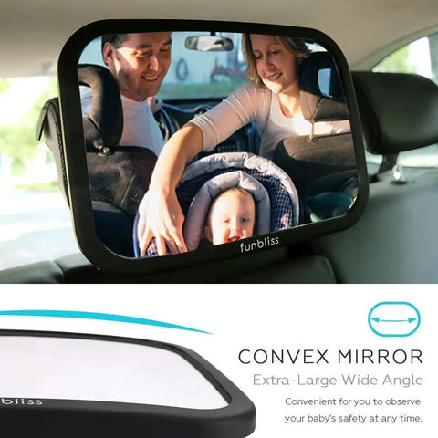 Two-Pack Baby Car Mirror For Rear-Facing Infants, Must-Have Shake-Proof Shatterproof, showing family view, easy install.