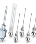 Grease Gun Tips Kit With One Eighth Inch NPT Threaded Grease Needle Tips And Five 18G Detachable Injector Needles For Ball Joint Lubrication