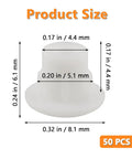 Detailed dimensions of 50Pcs 3/16 Inch Plastic Hole Plugs Snap In Shelf Plugs White Drilling Cover Plugs