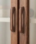 Walnut Wood Drawer Pulls 6 Pack 3.78 Inch 96 mm Cabinet Handles for Kitchen Cabinets Dressers Wardrobes Cupboards and Drawers Visible