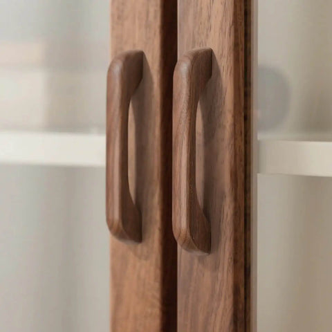 Walnut Wood Drawer Pulls 6 Pack 3.78 Inch 96 mm Cabinet Handles for Kitchen Cabinets Dressers Wardrobes Cupboards and Drawers Visible