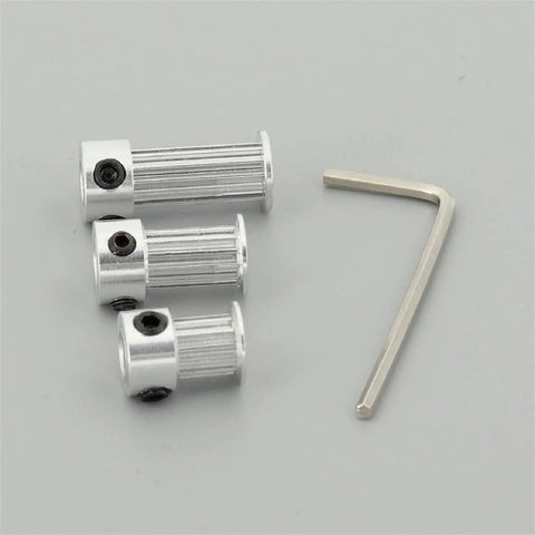 3D Printer Timing Belt Kit With 12-Tooth Timing Pulley And Synchronous Gear, 2GT Drive, aluminum components and hex key