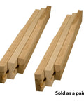 Premium No Sweat Soft Maple Table Leaf Slide Set For Standard Four Leg Dining Tables Smooth Glide Heavy Duty Wood Furniture Extension Hardware Pair, side view.