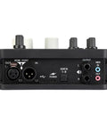Back view showing connections on More You Hub Expandable USB Audio Interface For Home Studio Boss Mode With Modular Monitoring And Recording Dual 2 Combo Jacks And Three Pin XLR Inputs Three Point Five Millimeter TRS MIDI I O One Quarter Inch Stereo Output Eight Channel ADAT.