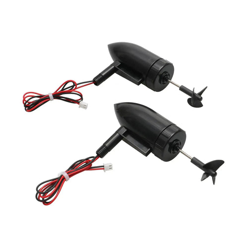 Beefy Underwater Thruster Pair 5 to 12V With 13000 RPM Brushed 390 Motors, showing dual units with propellers and cables