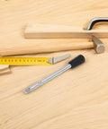 Two Pack M10 Threaded Clamping Rod Handles Metal Revolving Handwheel with 200mm length on wooden table