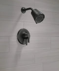 3 Setting Showerhead With Full Body Waterfall And Pause Modes Easy Install In Minutes Touch Clean Rubber Spray Holes Wipe Away Calcium And Lime Build Up With A Finger Your Hand Shower Or Main Bath Upgrade matte black installed on tile wall