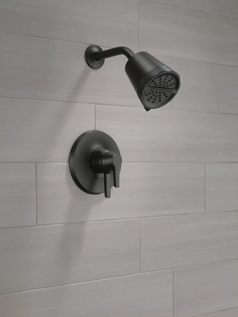 3 Setting Showerhead With Full Body Waterfall And Pause Modes Easy Install In Minutes Touch Clean Rubber Spray Holes Wipe Away Calcium And Lime Build Up With A Finger Your Hand Shower Or Main Bath Upgrade matte black installed on tile wall