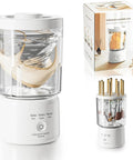 No Sweat Rechargeable Mini Washing Machine For Underwear And Makeup Brushes Super Portable Laundry Savior Quick Rinse Tiny Lingerie Cleanser Backpacking Hotel Motel Camping Necessity In Pure White with cleaning timer settings.