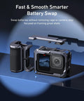 GoPro Hero 9 10 11 12 13 Street Grip Kit With Metal Rabbit Cage And Seesaw Design Aluminum Alloy Shell Quick Battery Access