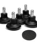 Solid Build Heavy Duty Replacement Office Chair Glides Five Pack with 2-inch height for converting rolling stools to stationary.