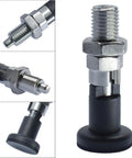 Built Like A Tank M20 Self Locking Spring Plunger With Fine Thread Stainless Steel Indexing Pin And No Nonsense Positioning Lock Knob close-up view.