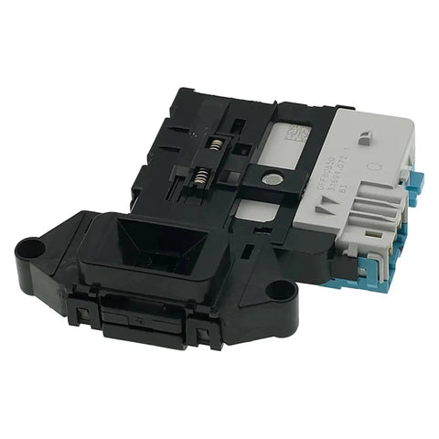 Front Load Washer Door Lock Latch Switch Assembly EBF49827801 Fits LG Washers, black plastic with copper terminals
