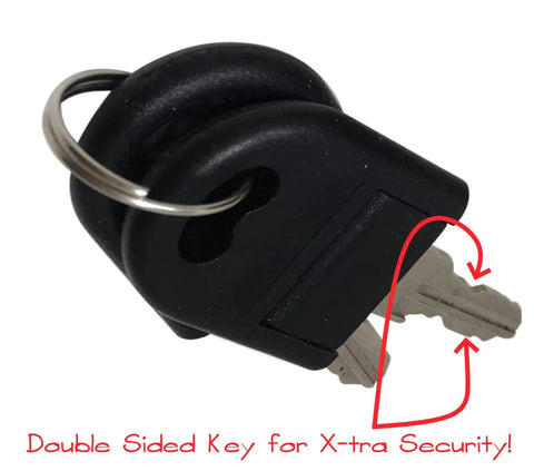 Double sided keys for Desk Lock For Drawers And Doors In Antique Bronze Finish Seven Eighths Inch Bore Keyed Alike