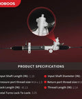 Hydraulic Power Steering Rack And Pinion Assembly For Nissan Murano 2005 2007 V6 3.5L Direct Fit Bolt In New Unit Leak Resistant Easy Install