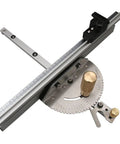 Heavy Duty Aluminum Miter Gauge With Extended Fence For Table Saw showing precise adjustments and durable fence design.