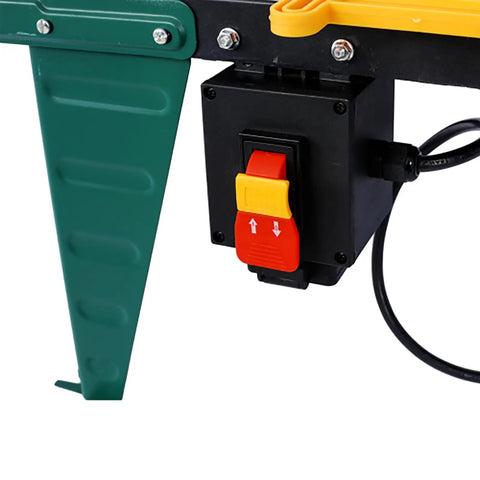 Heavy Duty Benchtop Router Table Featuring Dual Extension Wings And Smooth Glide Fence With Reliable Motor Mounts For Badass Woodworking Projects And Killer Shop Setup Today power switch detail with safety buttons