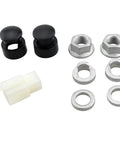Rock Solid M12 And M14 Hub Motor Nut With Axle Screw Covers And Rubber Washers For E Bike Center Shaft Lock Replacement Fits 250W To 500W Electric Bikes Seamless Fit, detailed view of hardware set.