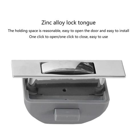 Push Button Cabinet Latch Lock For Yachts And RVs Keyless Cupboard Catch with zinc alloy lock tongue