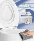 Elongated Toilet Seat With Built In Toddler Seat And Soft Close For Easy Potty Training Family Friendly White Toilet Seat cleaning