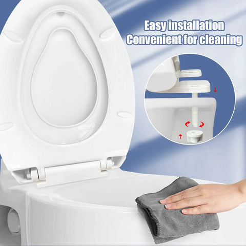 Elongated Toilet Seat With Built In Toddler Seat And Soft Close For Easy Potty Training Family Friendly White Toilet Seat cleaning